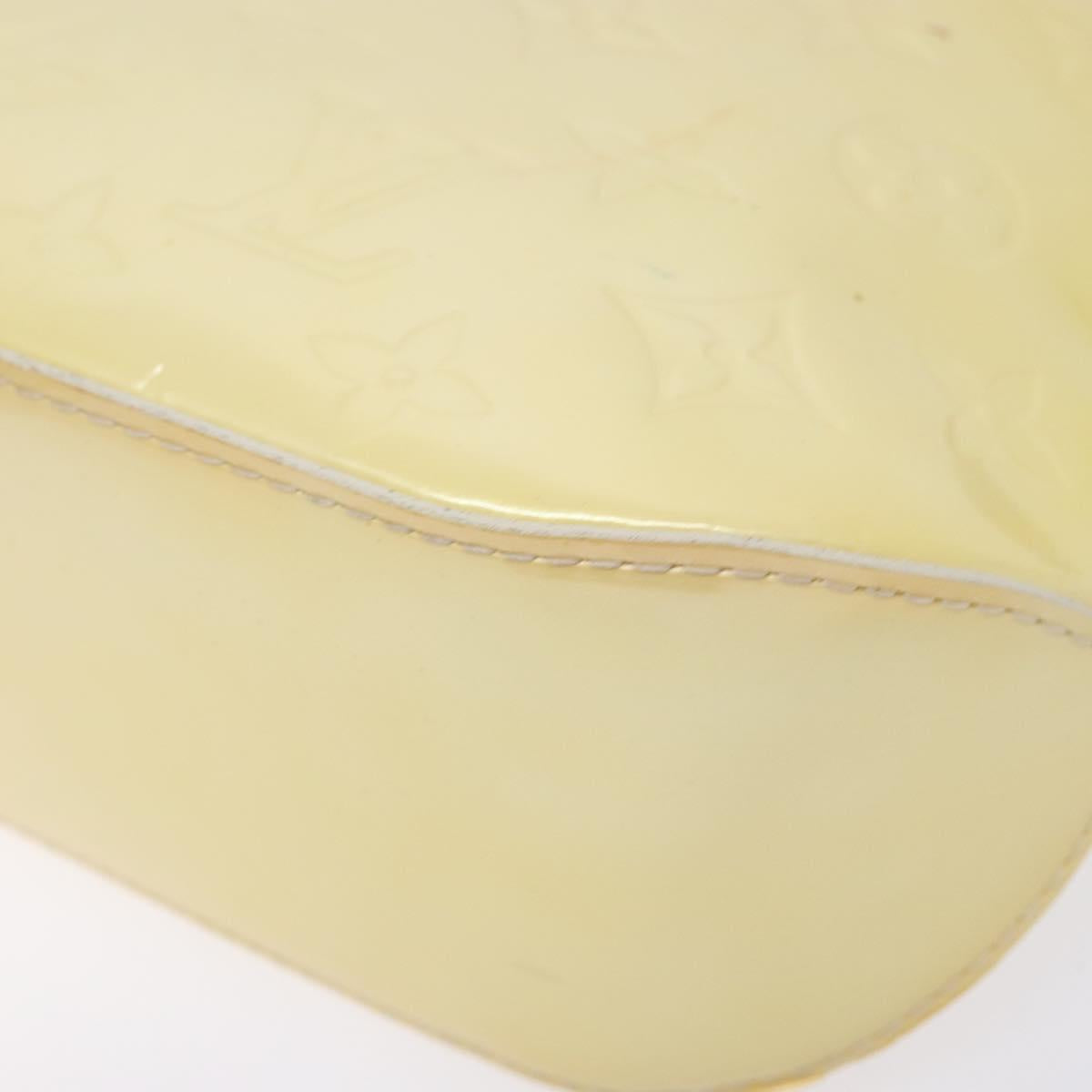 LOUIS VUITTON Monogram Vernis Minna Street Shoulder Bag Perle M91509 Auth 139504