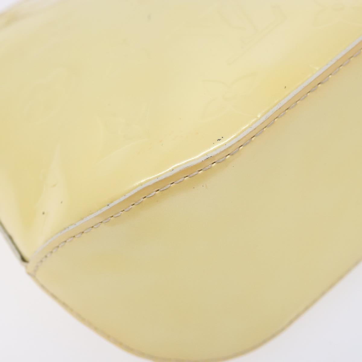 LOUIS VUITTON Monogram Vernis Minna Street Shoulder Bag Perle M91509 Auth 139504