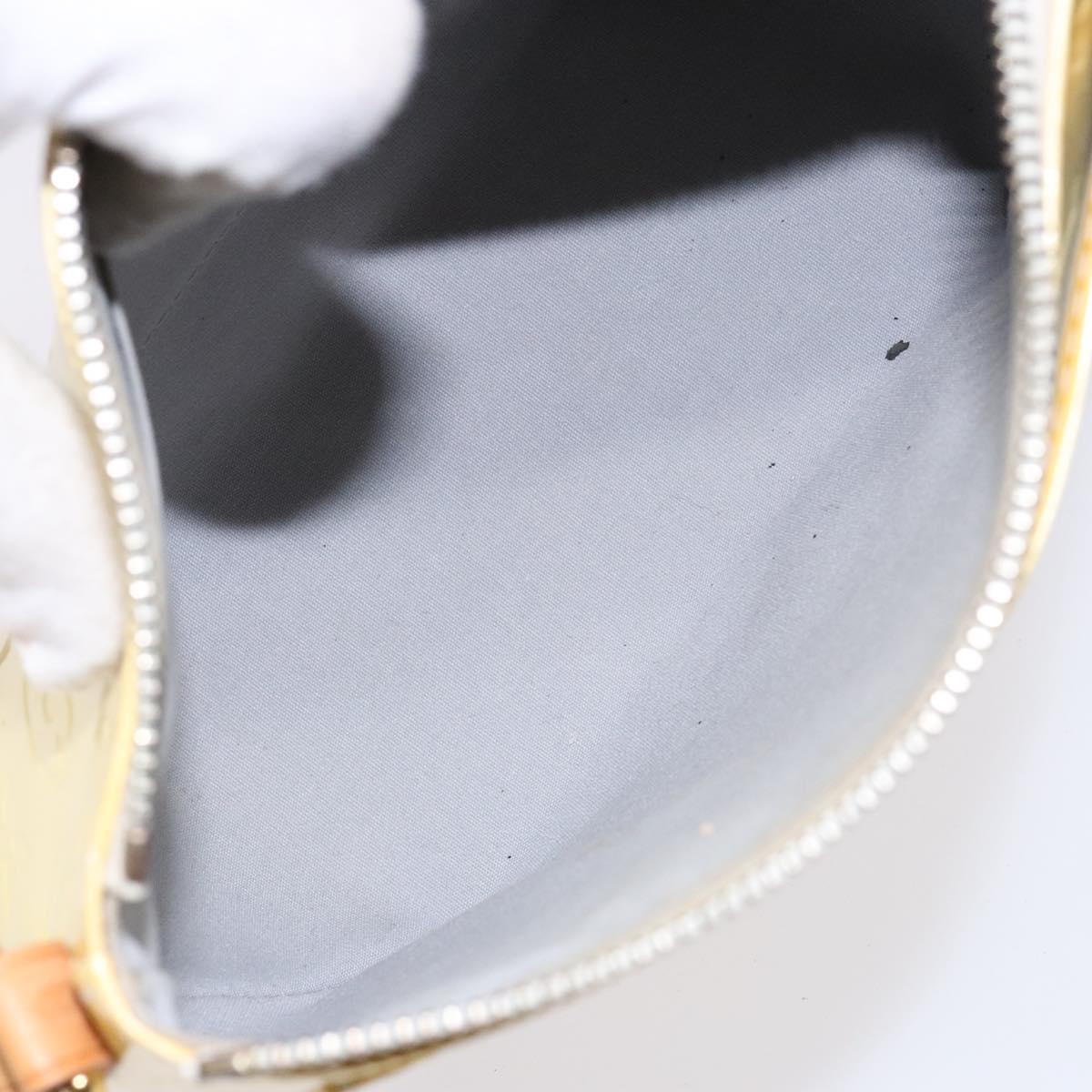 LOUIS VUITTON Monogram Vernis Minna Street Shoulder Bag Perle M91509 Auth 139504