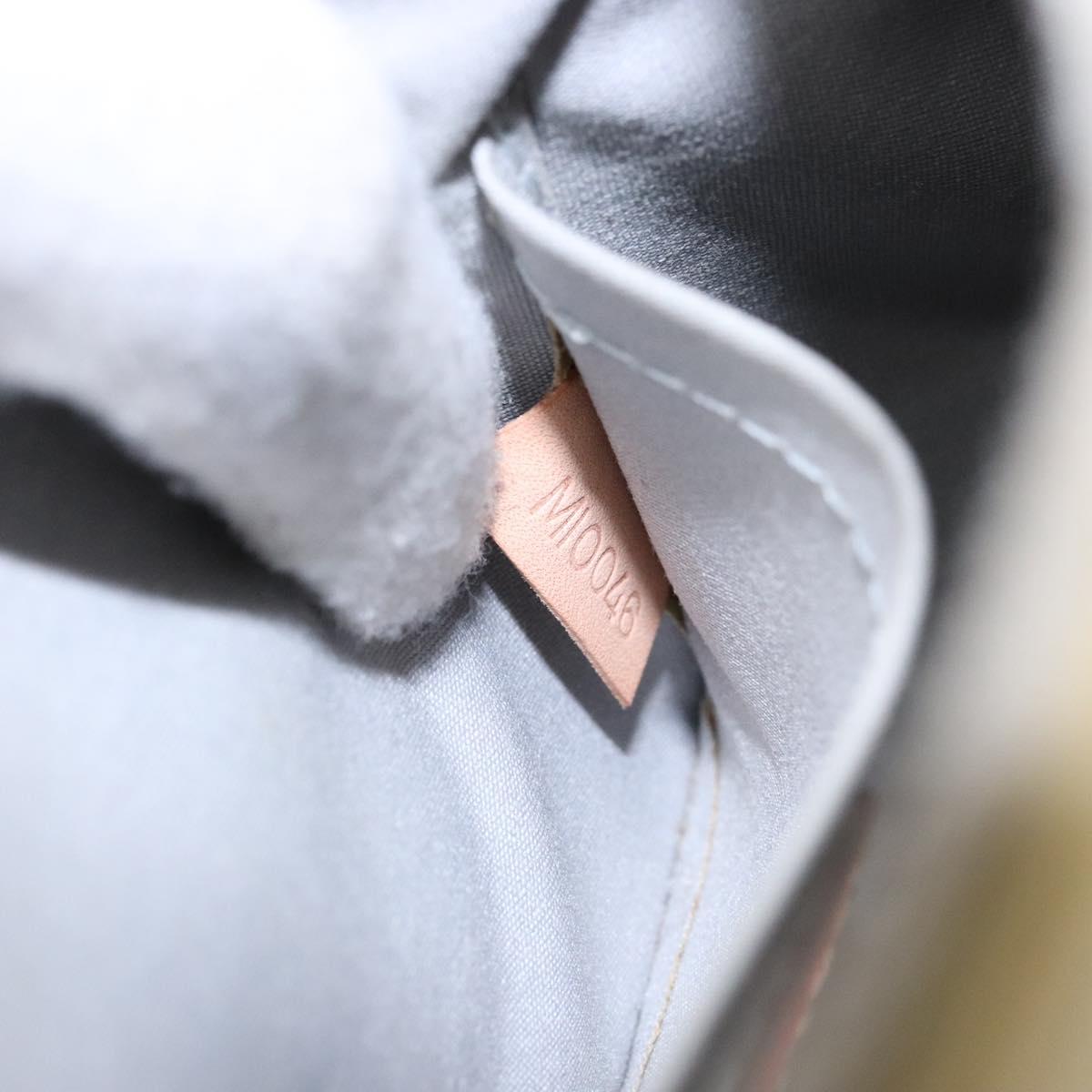 LOUIS VUITTON Monogram Vernis Minna Street Shoulder Bag Perle M91509 Auth 139504