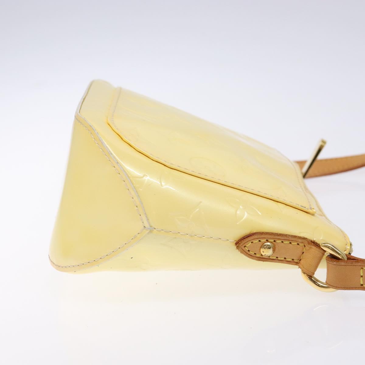 LOUIS VUITTON Monogram Vernis Minna Street Shoulder Bag Perle M91509 Auth 139504