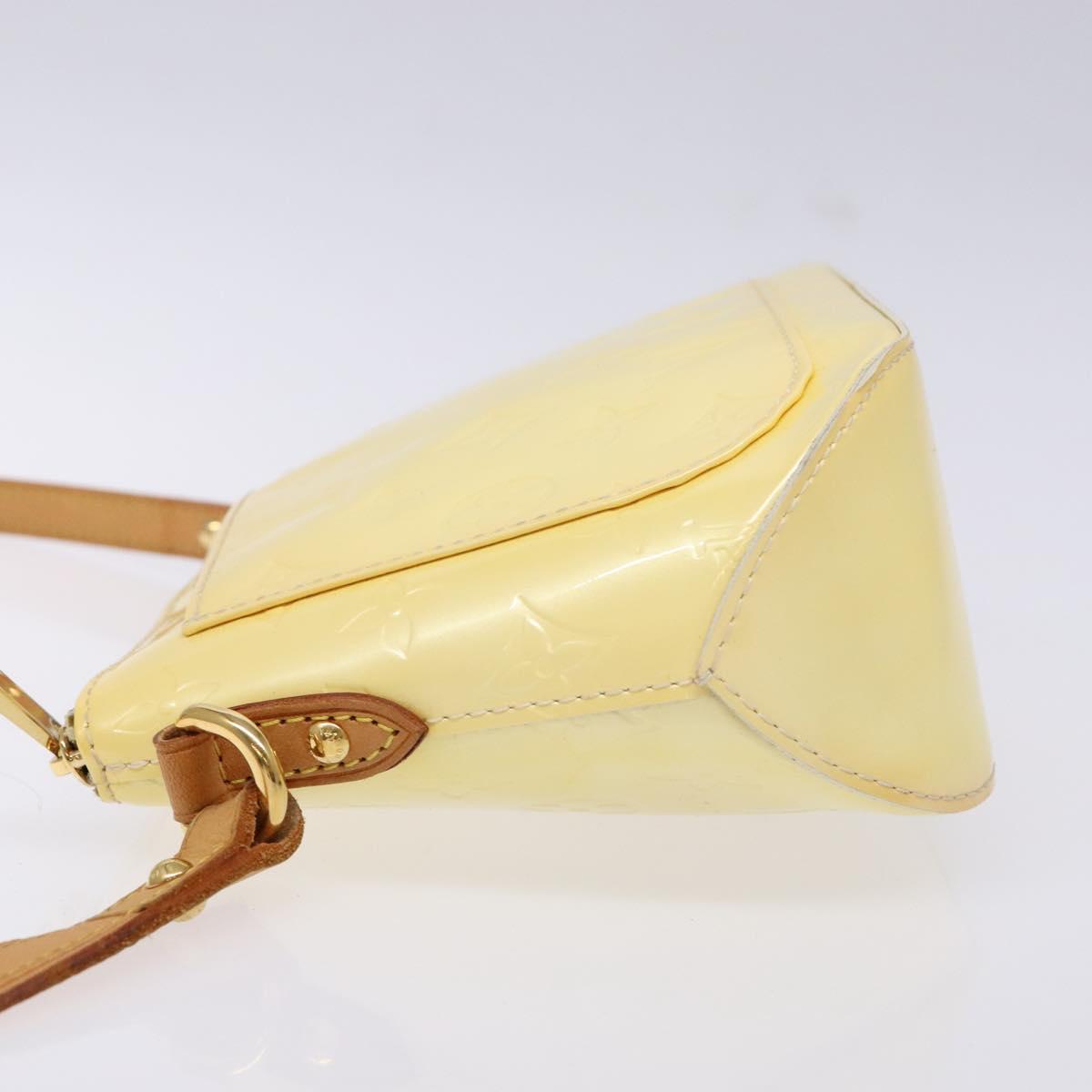 LOUIS VUITTON Monogram Vernis Minna Street Shoulder Bag Perle M91509 Auth 139504