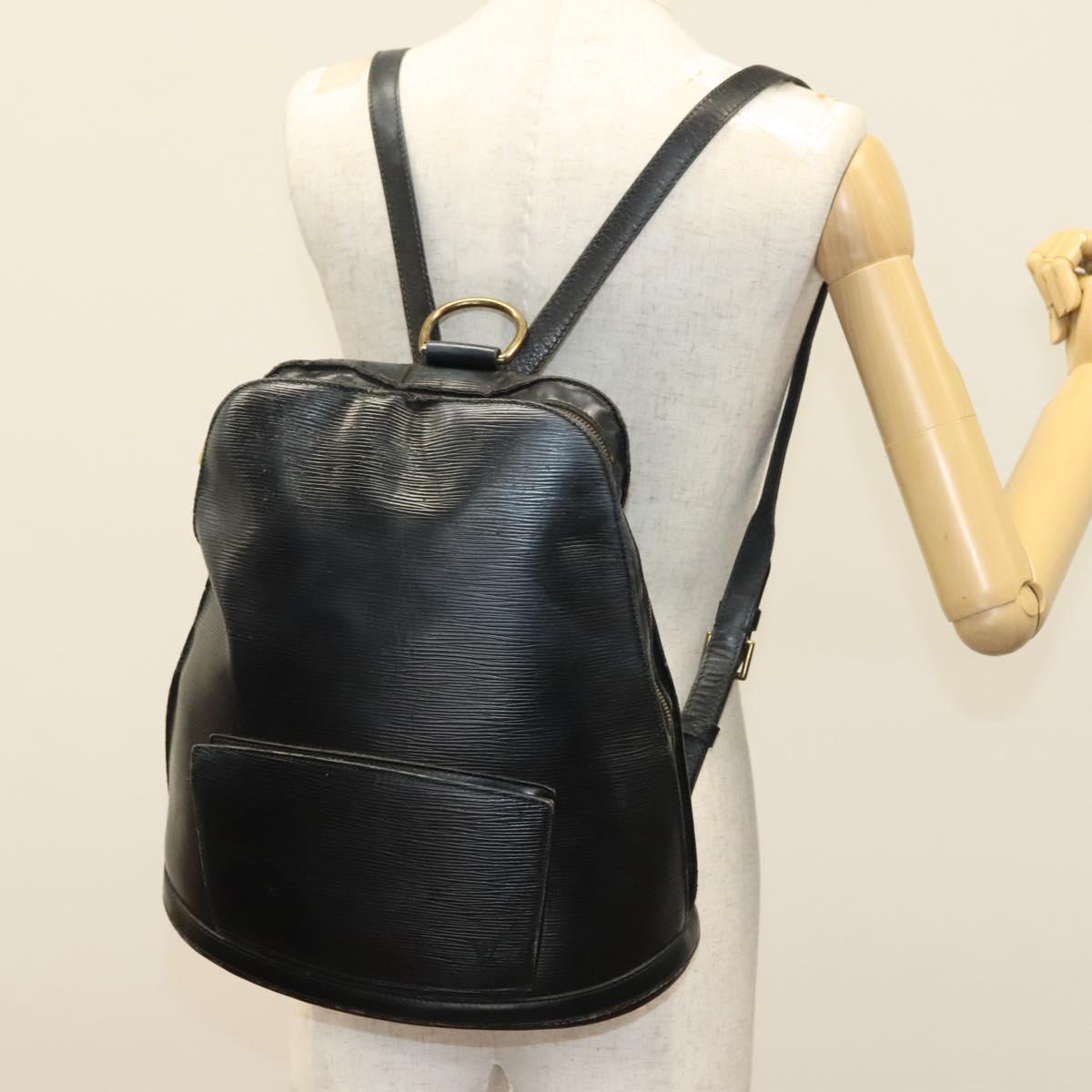 LOUIS VUITTON Epi Gobelins Backpack Black M52292 LV Auth 139517