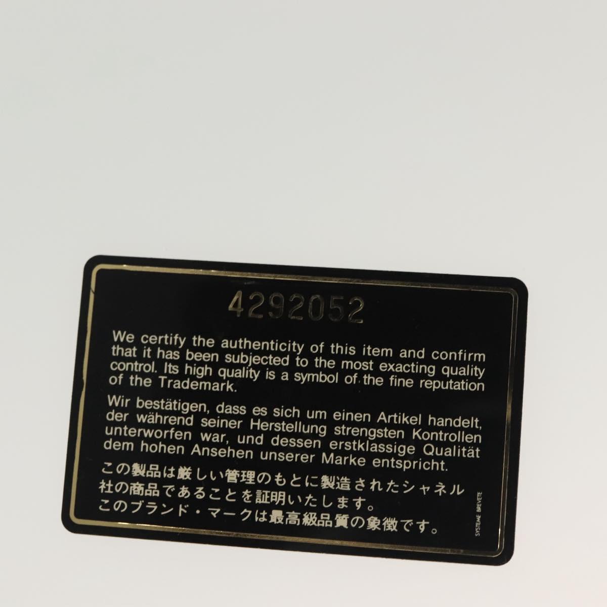 CHANEL Bicolore Vanity Hand Bag Lamb Skin Black Gold CC Auth 139540