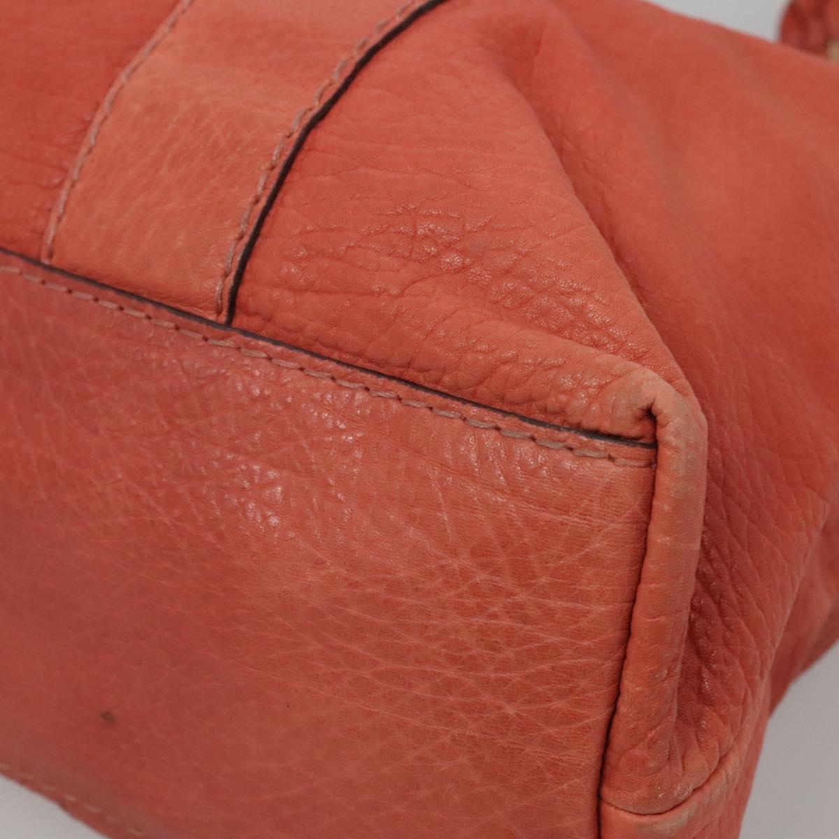 GUCCI Bamboo Tote Bag Leather Red Silver 232947 Auth 139547