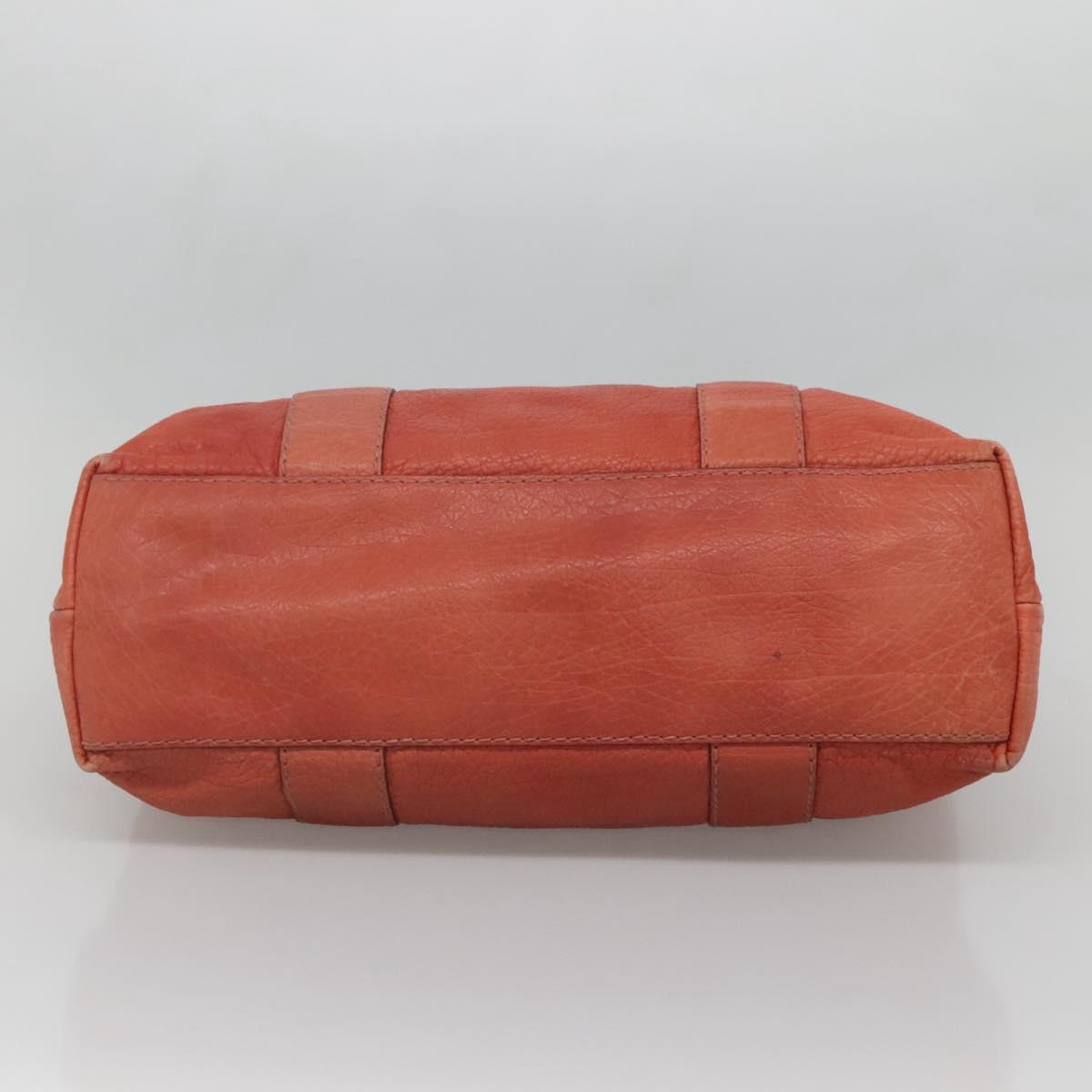 GUCCI Bamboo Tote Bag Leather Red Silver 232947 Auth 139547