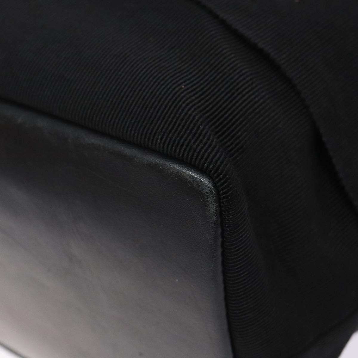 Salvatore Ferragamo Vala Tote Bag Nylon Black Gold Auth 139557