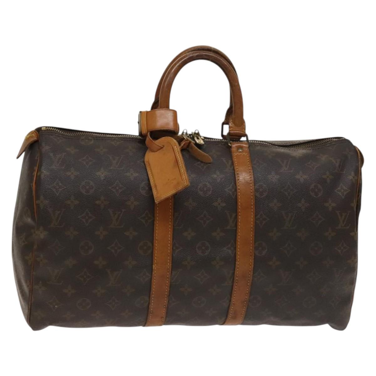 LOUIS VUITTON Monogram Keepall 45 Boston Bag M41428 LV Auth 139564