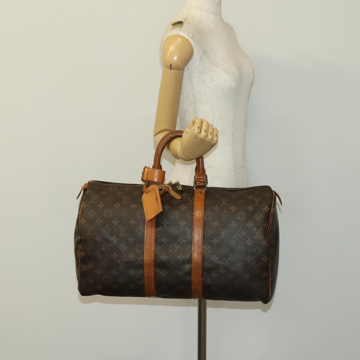 LOUIS VUITTON Monogram Keepall 45 Boston Bag M41428 LV Auth 139564