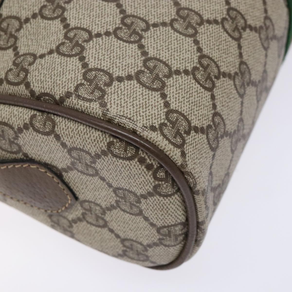 GUCCI GG Supreme Web Sherry Line Shoulder Bag PVC Beige 56 02 005 Auth 139573
