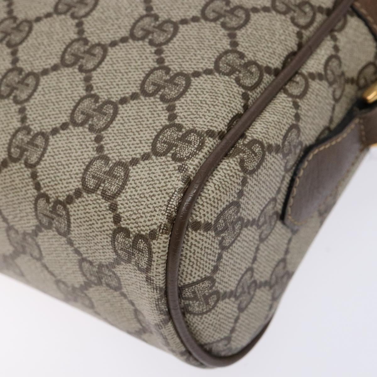 GUCCI GG Supreme Web Sherry Line Shoulder Bag PVC Beige 56 02 005 Auth 139573