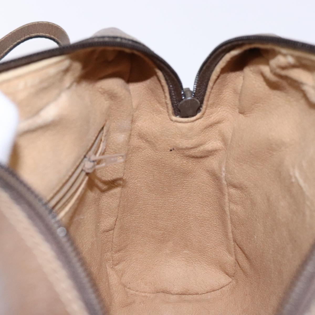 GUCCI GG Supreme Web Sherry Line Shoulder Bag PVC Beige 56 02 005 Auth 139573