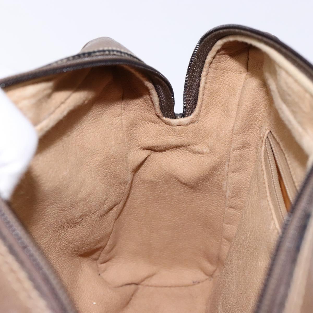 GUCCI GG Supreme Web Sherry Line Shoulder Bag PVC Beige 56 02 005 Auth 139573
