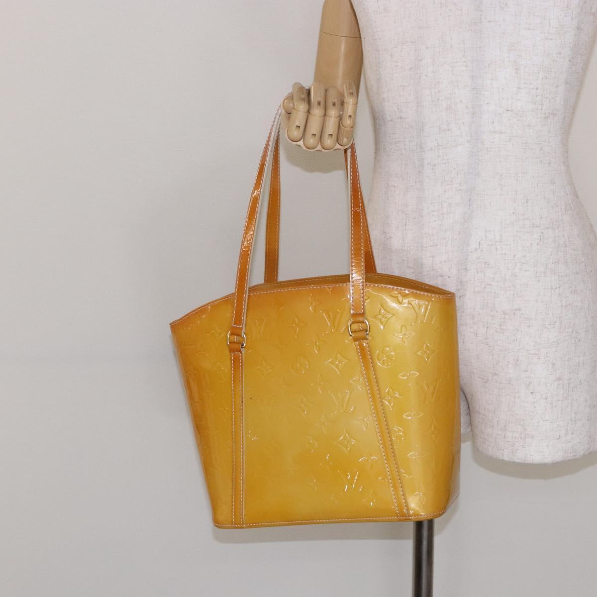 LOUIS VUITTON Monogram Vernis Avalon MM Tote Bag Broncorail M91743 Auth 139580