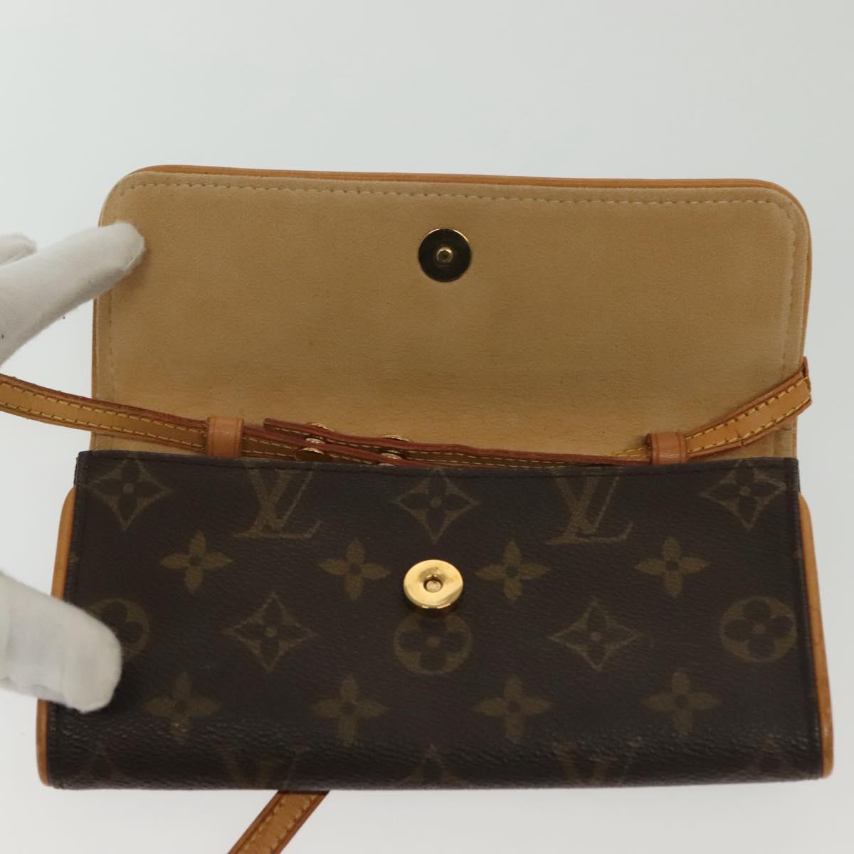LOUIS VUITTON Monogram Pochette Twin PM Shoulder Bag M51854 LV Auth 139597