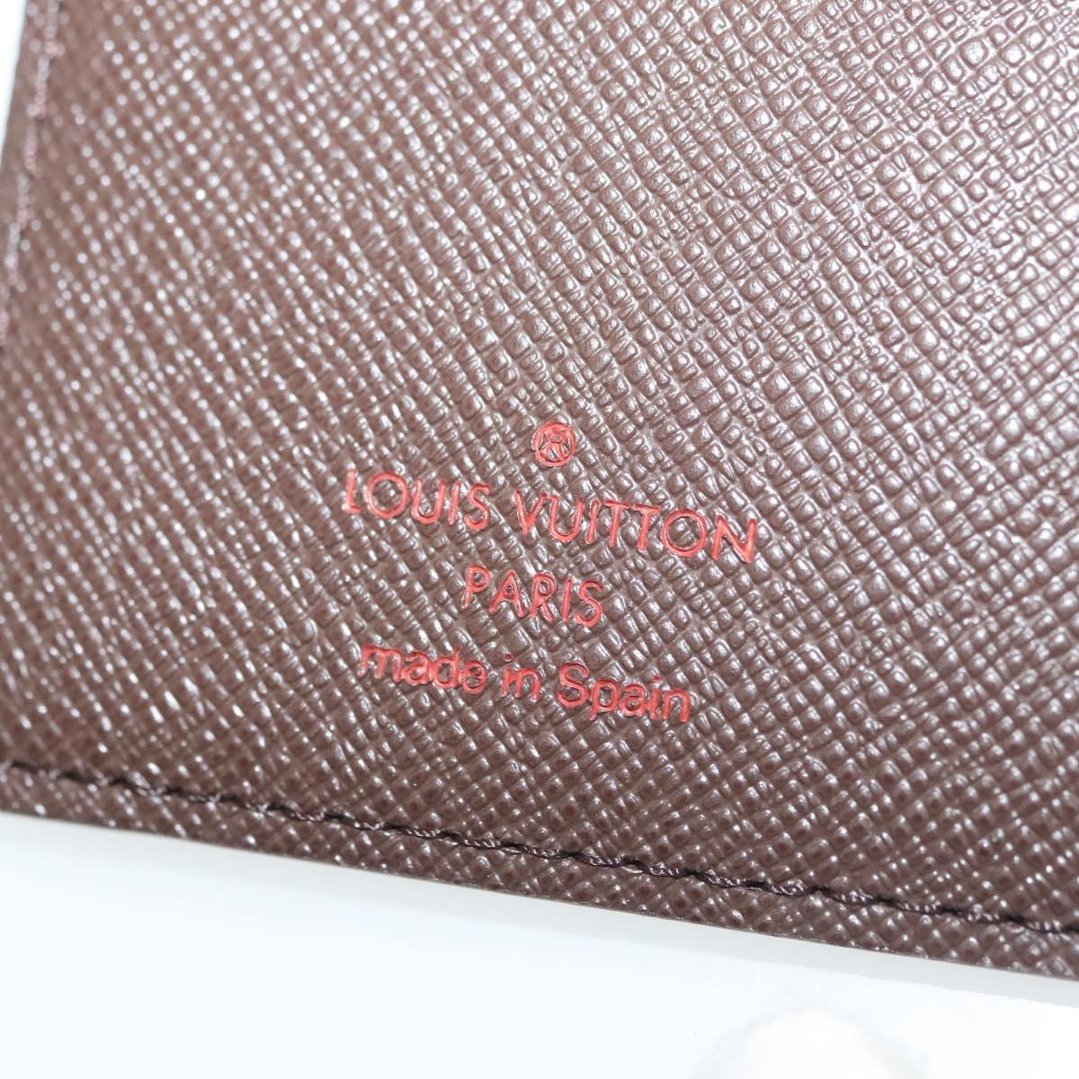 LOUIS VUITTON Damier Ebene Agenda PM Day Planner Cover R20700 LV Auth 139605