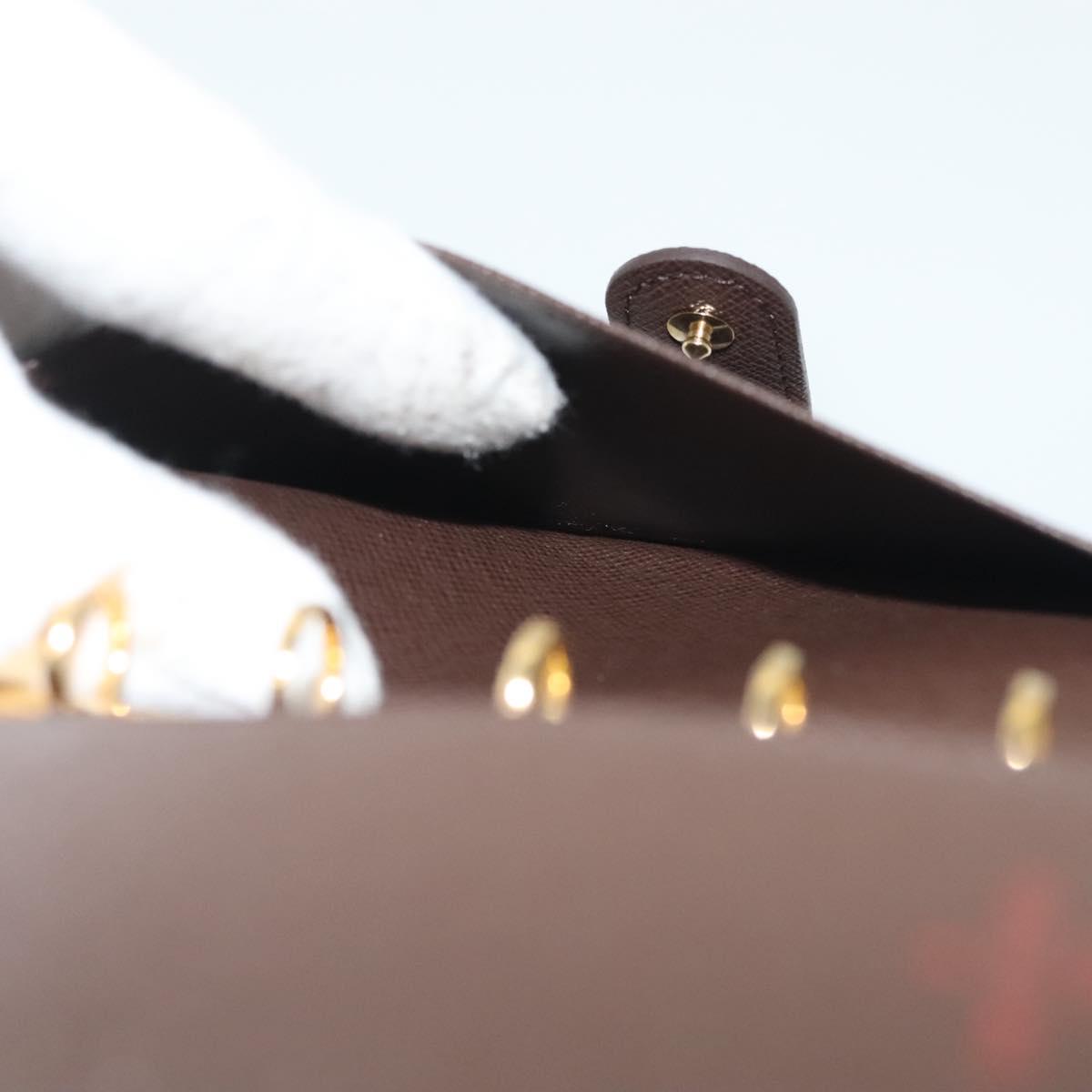 LOUIS VUITTON Damier Ebene Agenda PM Day Planner Cover R20700 LV Auth 139605