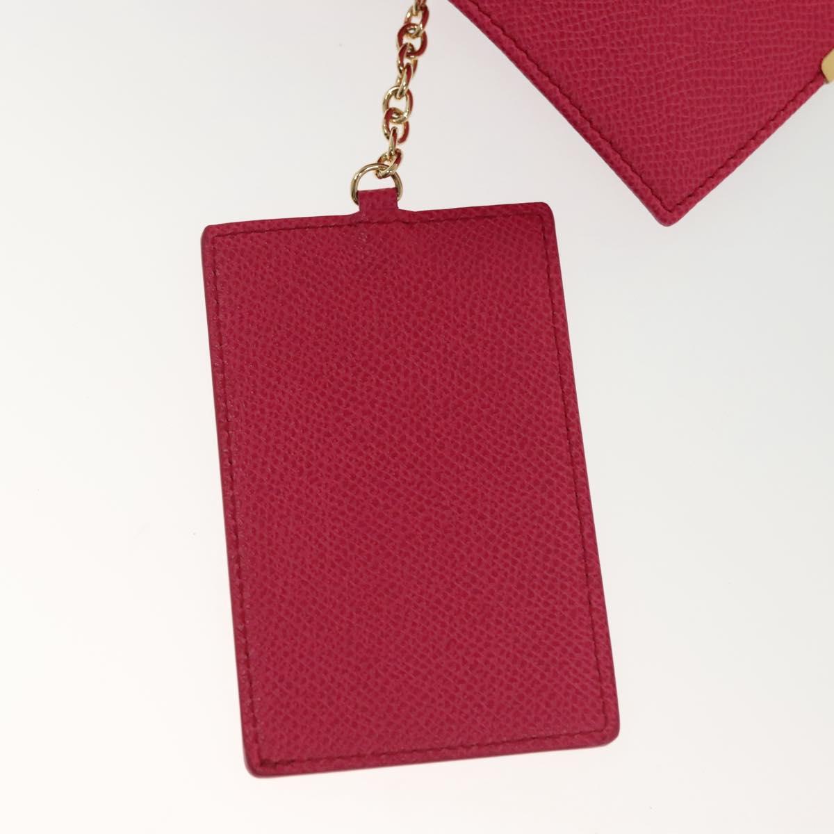 Salvatore Ferragamo Gancini Long Wallet Leather Pink Gold Auth 139609
