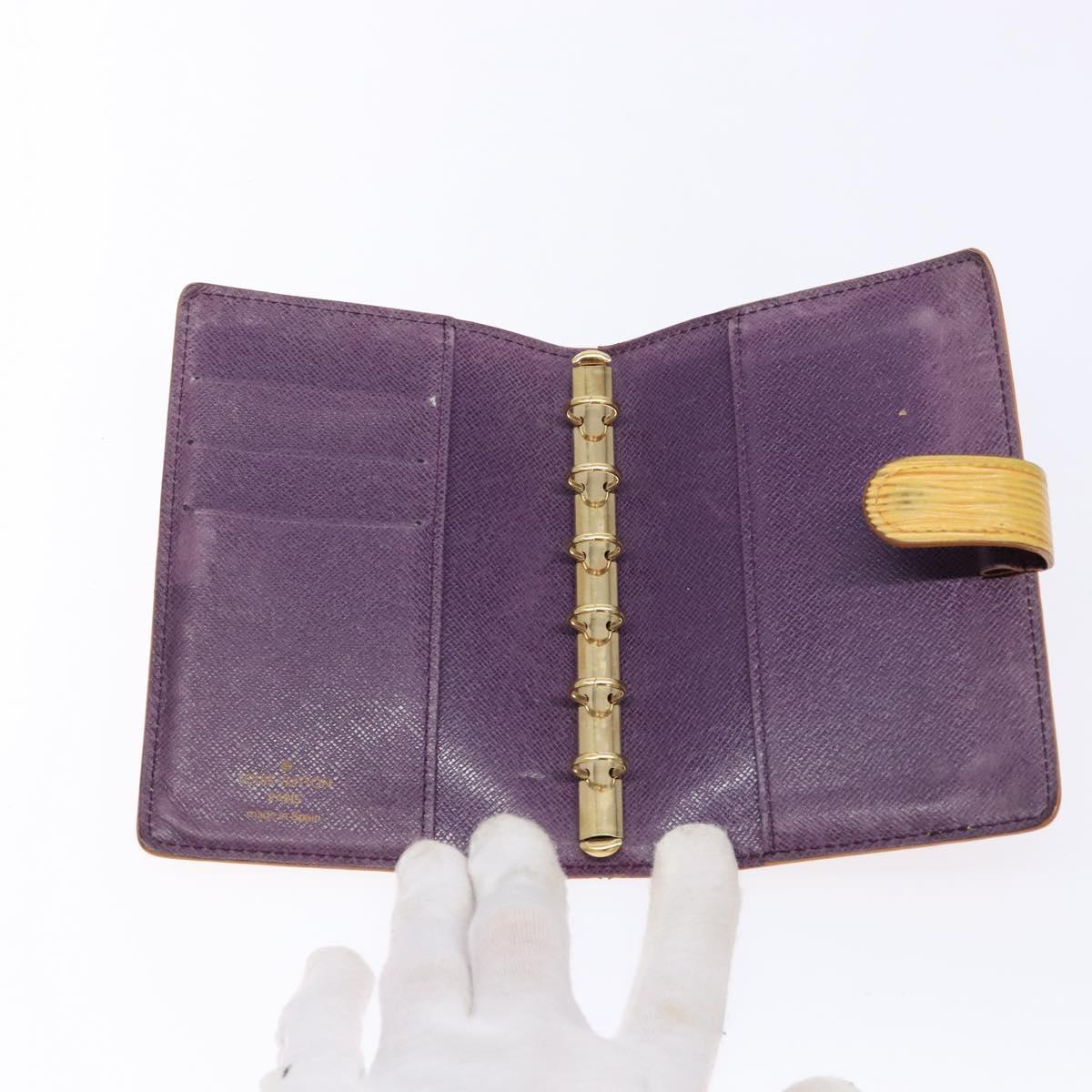 LOUIS VUITTON Epi Agenda PM Day Planner Cover Yellow R20059 LV Auth 139610