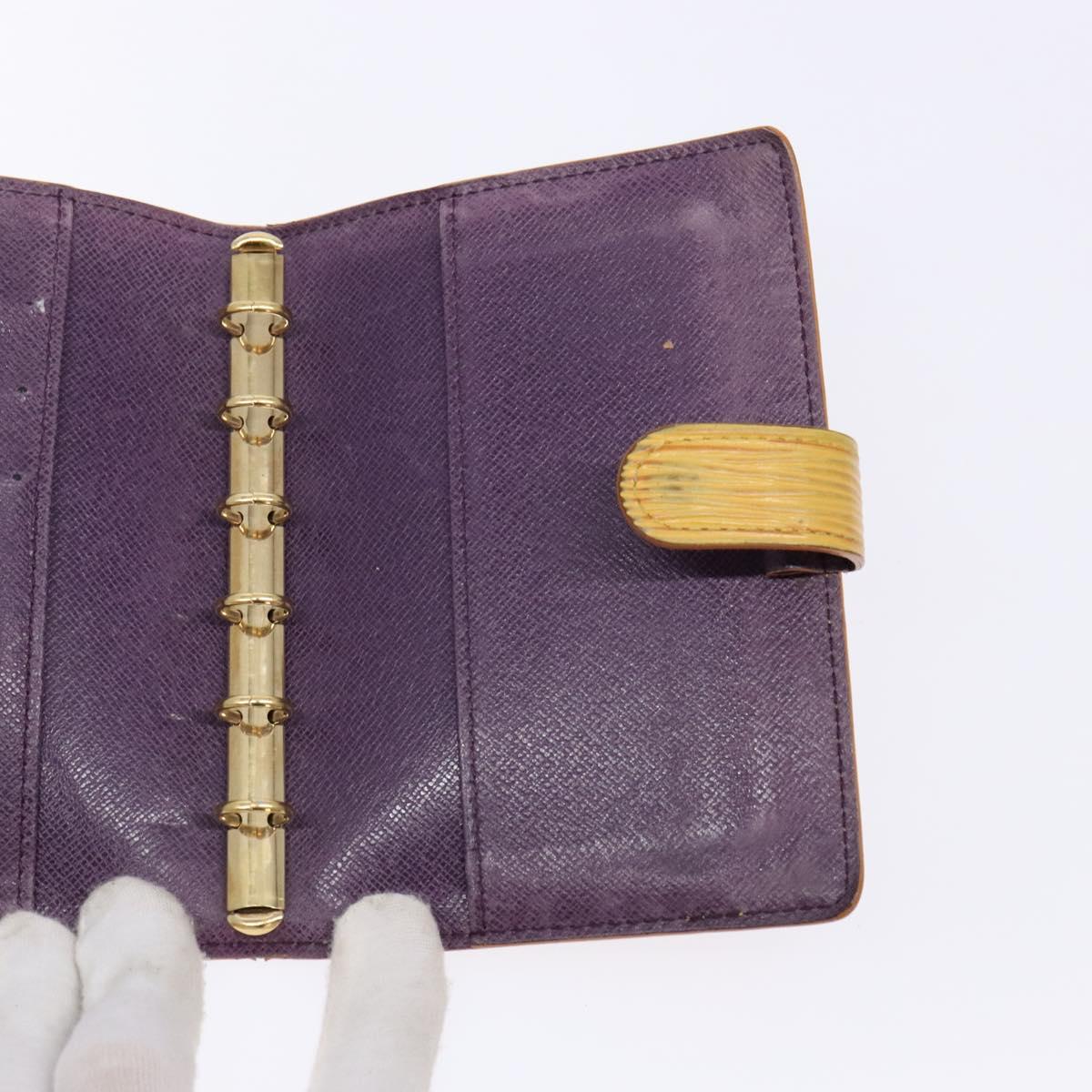 LOUIS VUITTON Epi Agenda PM Day Planner Cover Yellow R20059 LV Auth 139610