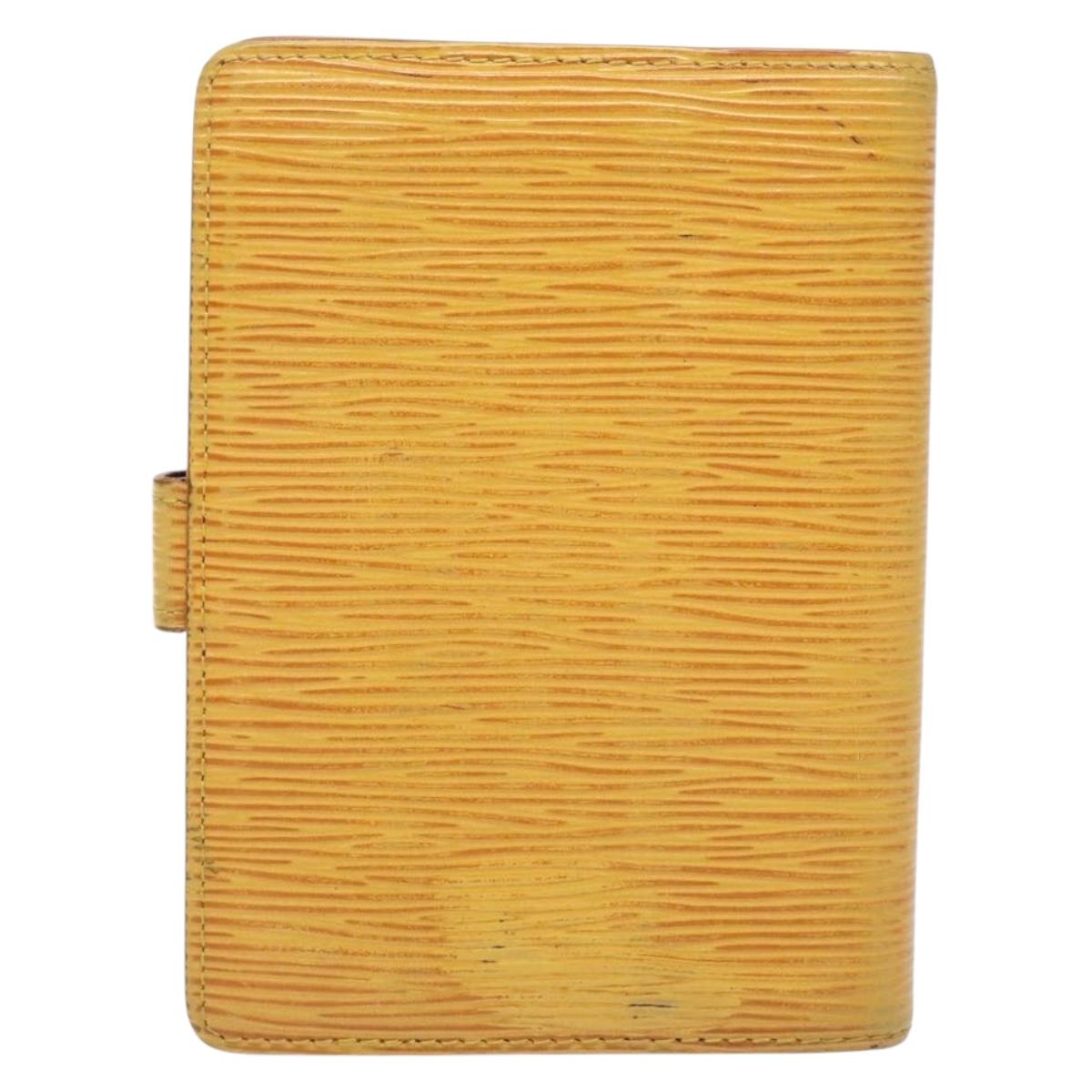 LOUIS VUITTON Epi Agenda PM Day Planner Cover Yellow R20059 LV Auth 139610