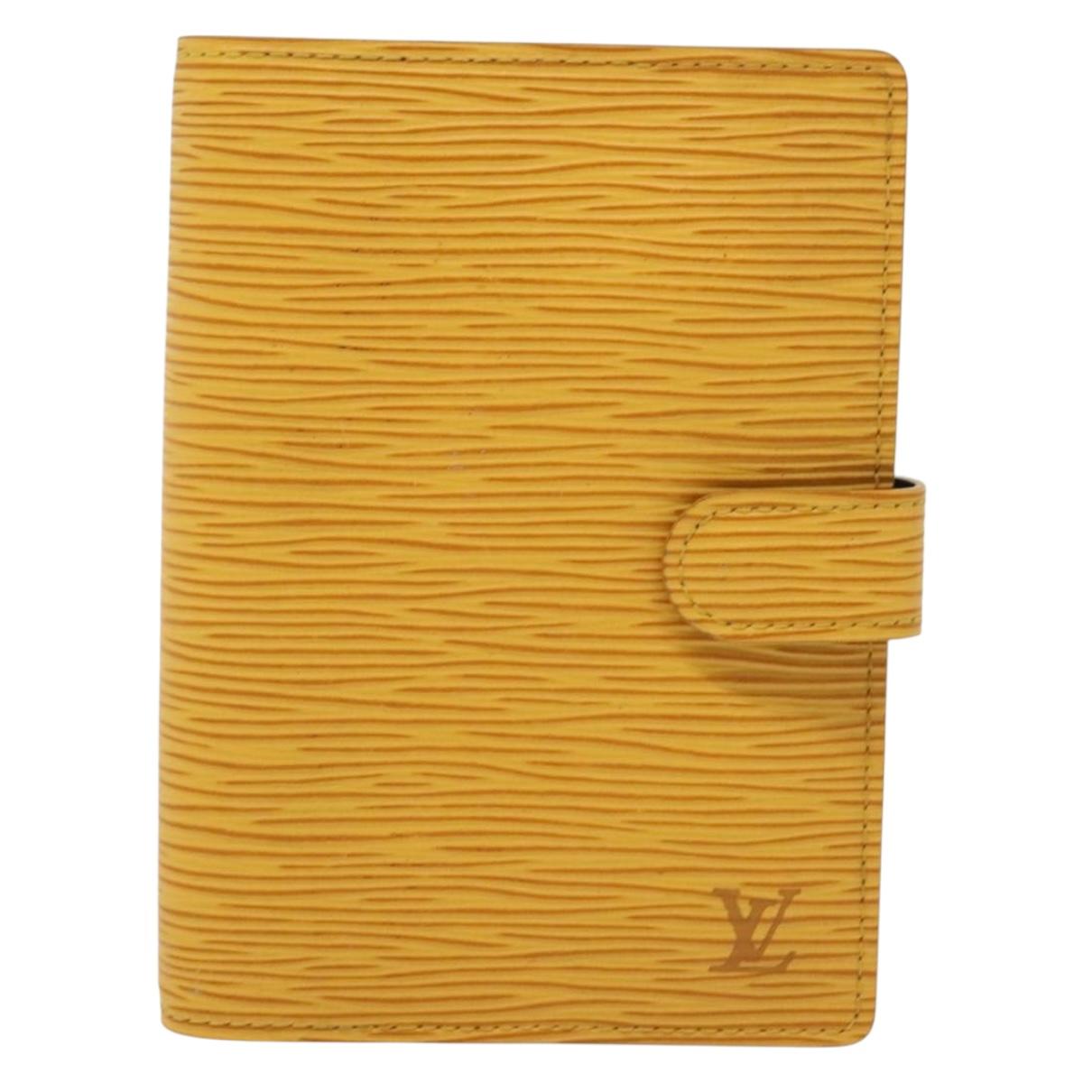 LOUIS VUITTON Epi Agenda PM Day Planner Cover Yellow R20059 LV Auth 139611