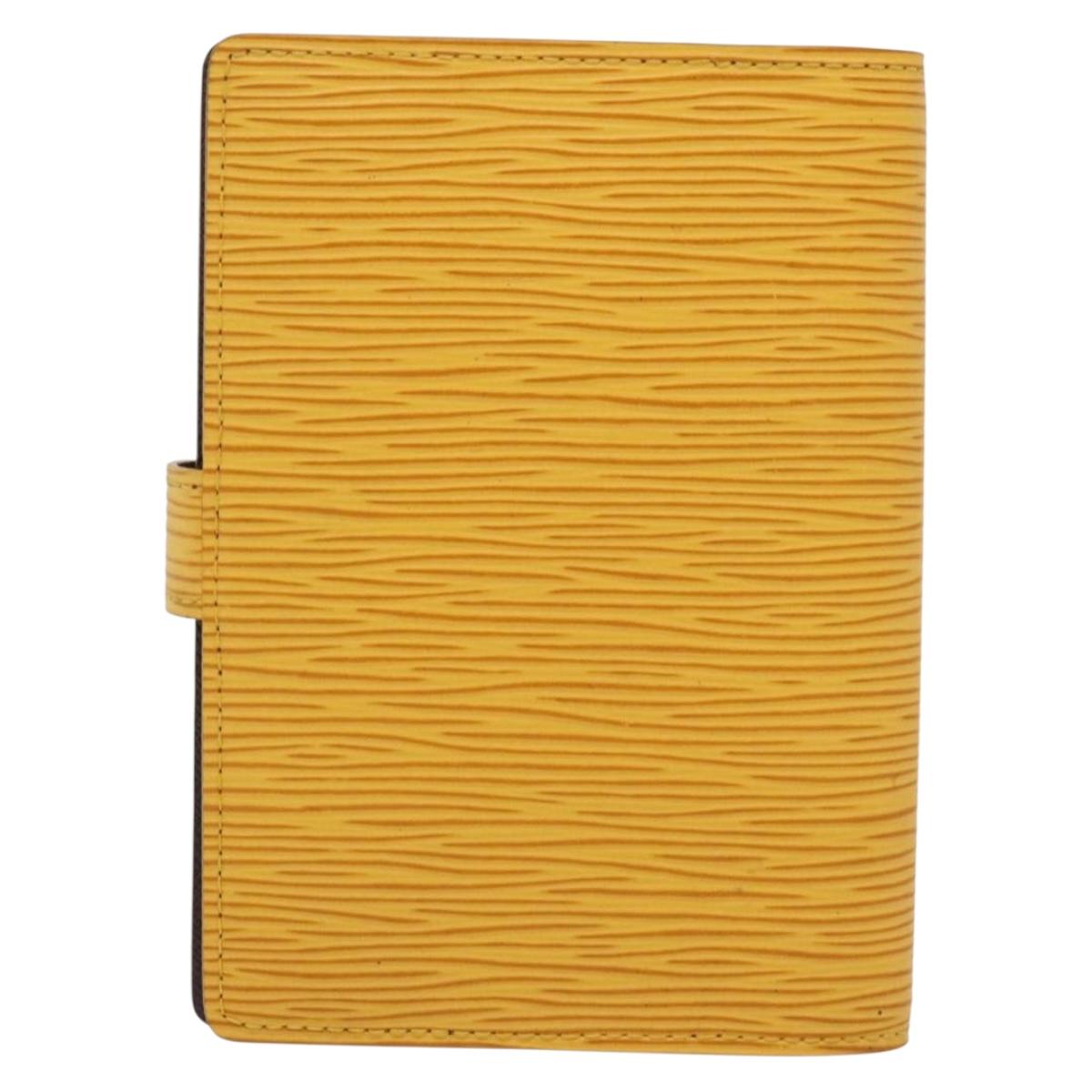LOUIS VUITTON Epi Agenda PM Day Planner Cover Yellow R20059 LV Auth 139611