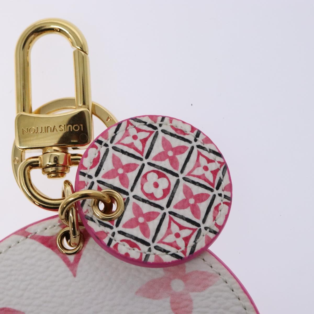 LOUIS VUITTON Monogram Watercolor By The Pool Charm Pink M01374 LV Auth 139615