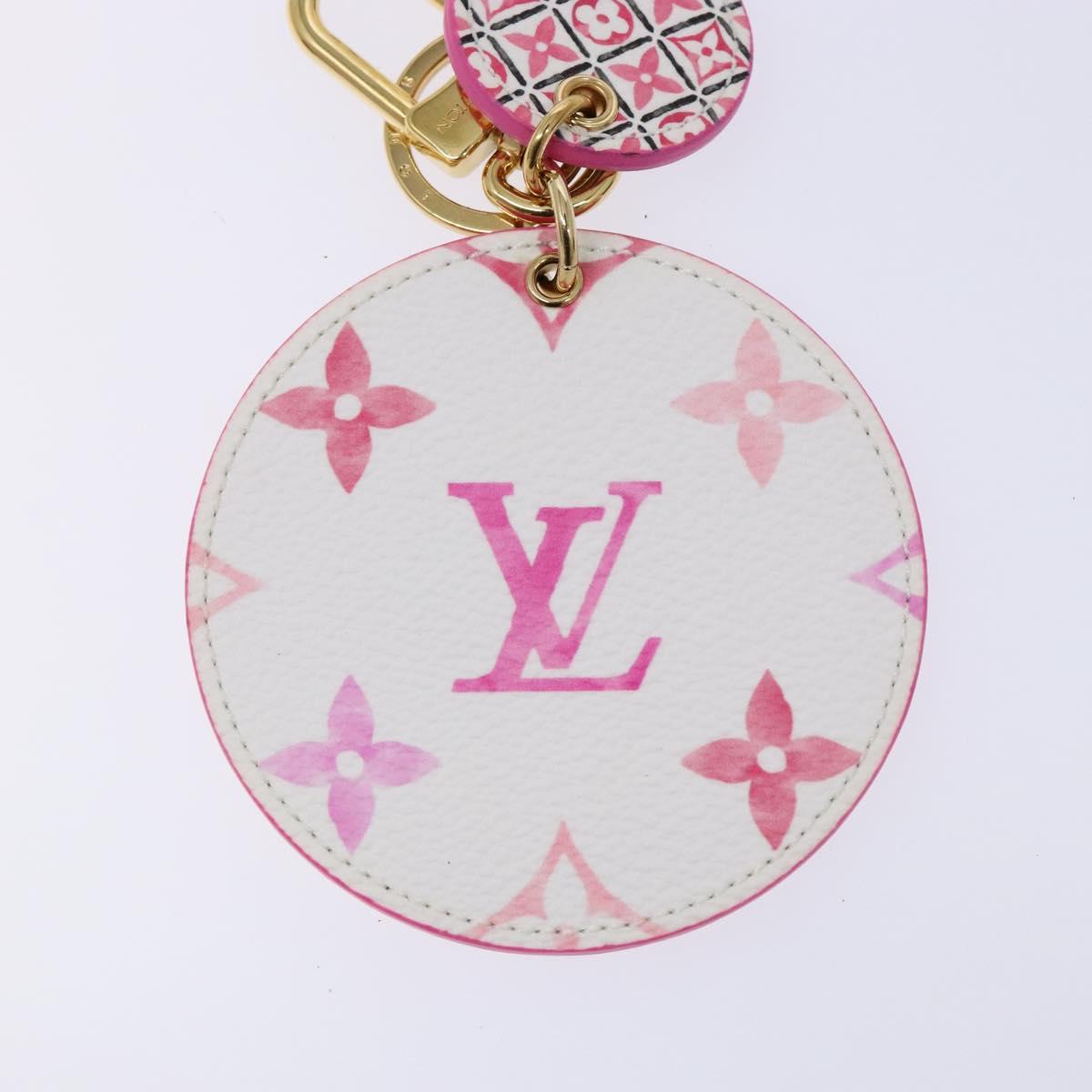 LOUIS VUITTON Monogram Watercolor By The Pool Charm Pink M01374 LV Auth 139615