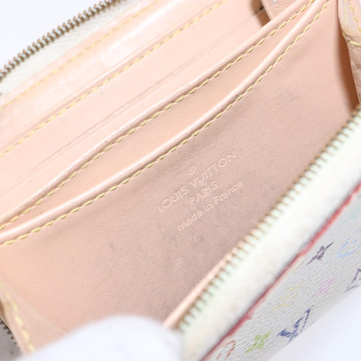 LOUIS VUITTON Monogram Multicolor Zippy Coin Purse White M93741 LV Auth 139623