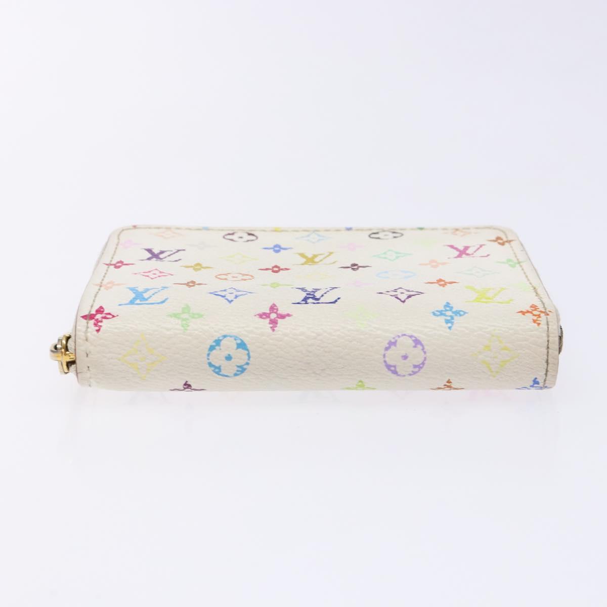 LOUIS VUITTON Monogram Multicolor Zippy Coin Purse White M93741 LV Auth 139623