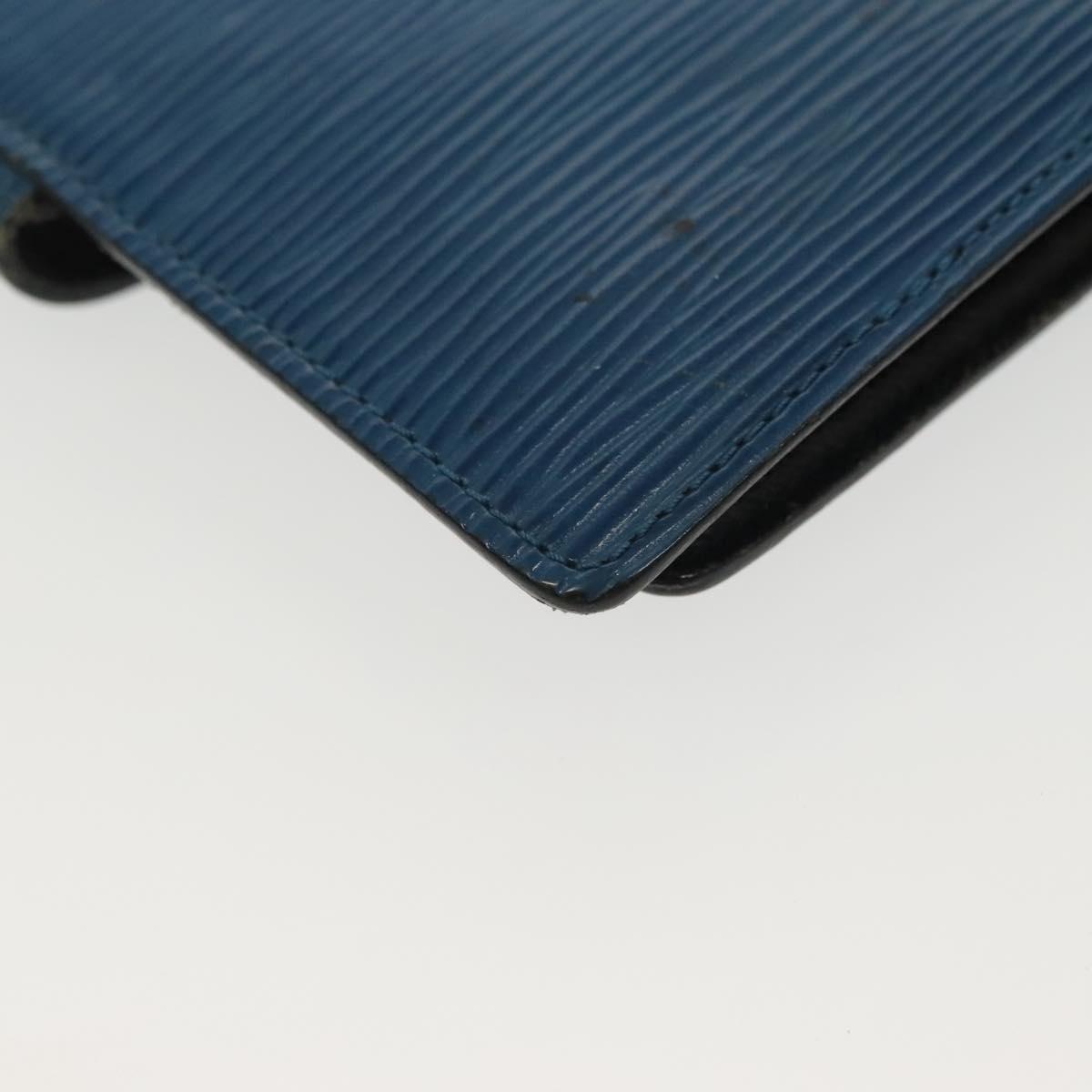 LOUIS VUITTON Epi Agenda PM Day Planner Cover Blue R20055 LV Auth 139624