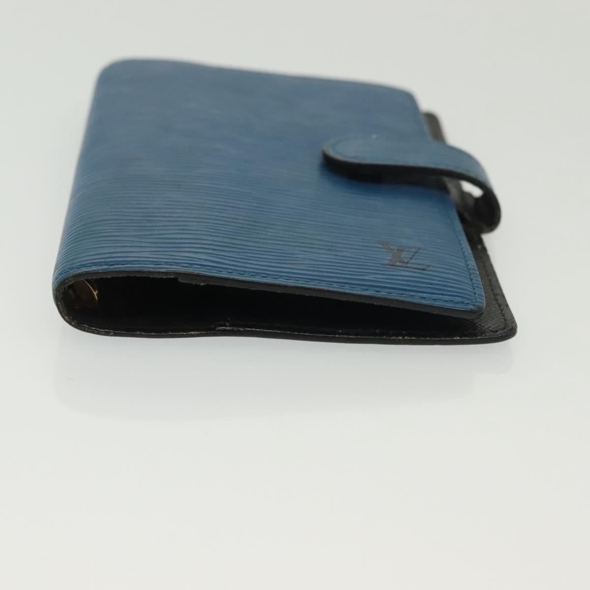 LOUIS VUITTON Epi Agenda PM Day Planner Cover Blue R20055 LV Auth 139624