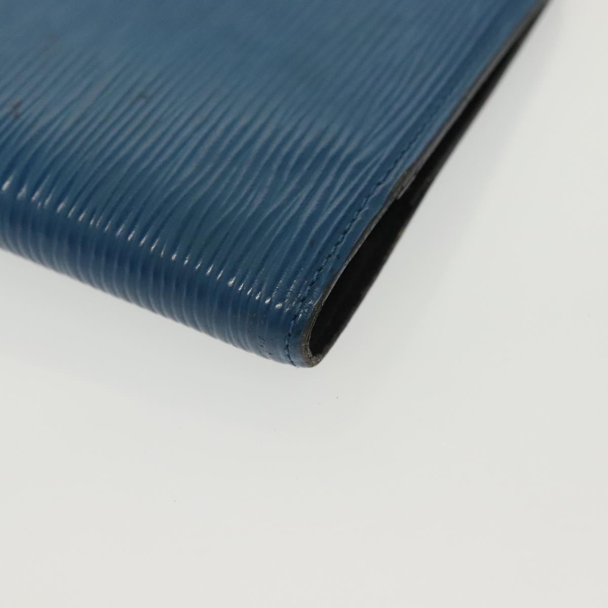 LOUIS VUITTON Epi Agenda PM Day Planner Cover Blue R20055 LV Auth 139624