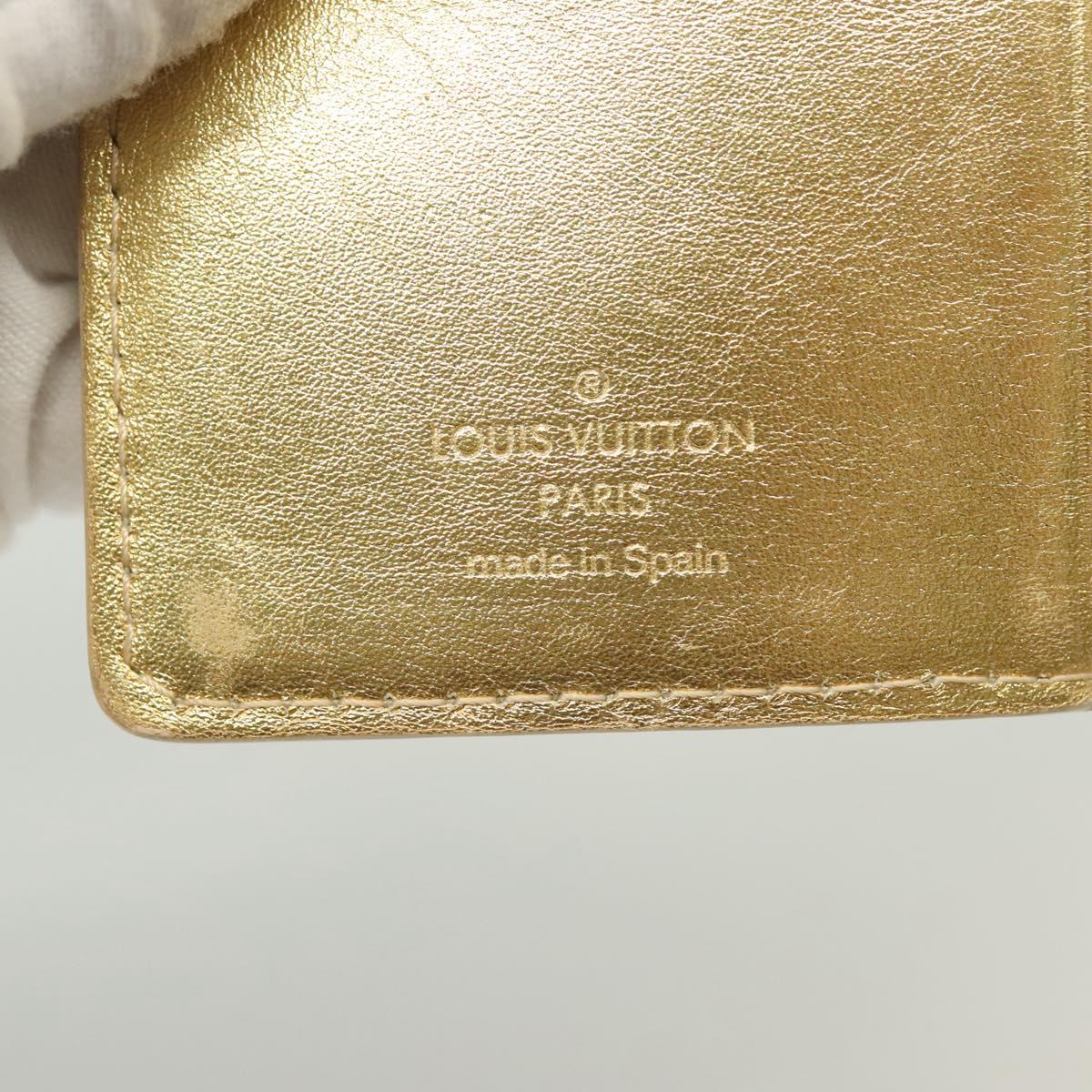 LOUIS VUITTON Suhari Agenda Partonaire PM Day Cover Gold R21048 Auth 139625
