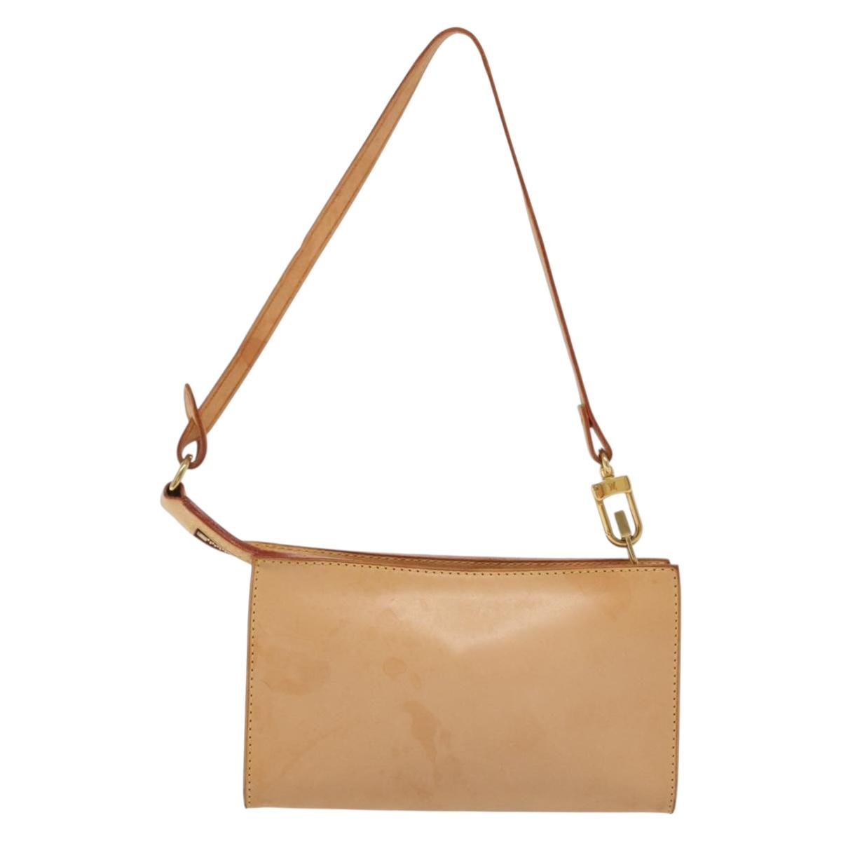 LOUIS VUITTON Nomad Cava Amble PM Pouch Leather Beige M92502 LV Auth 139626