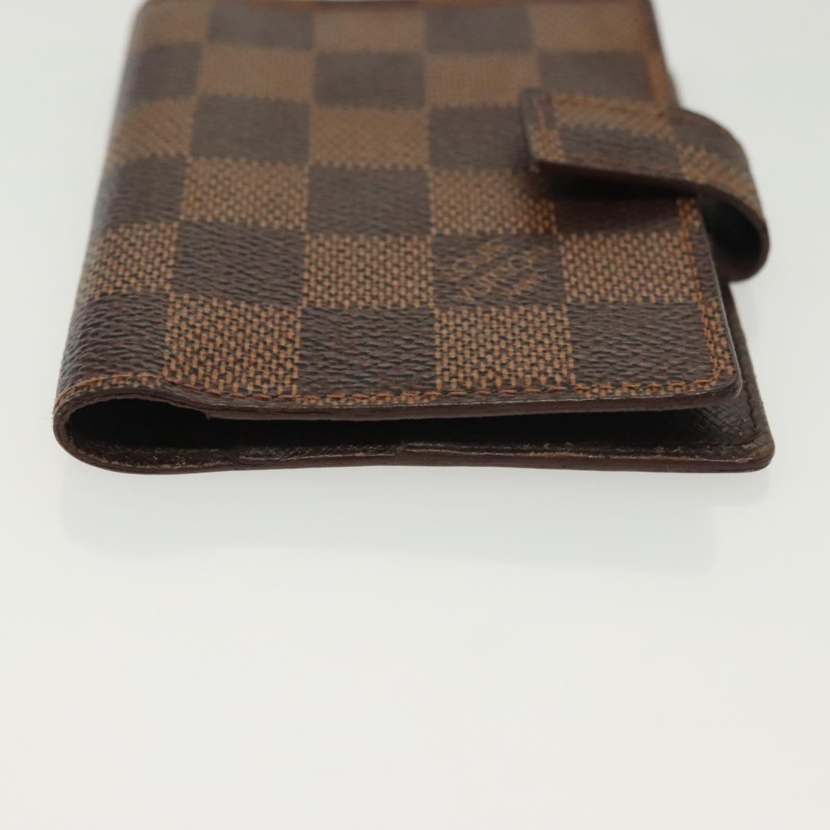 LOUIS VUITTON Damier Ebene Agenda Mini Day Planner Cover R20705 LV Auth 139627
