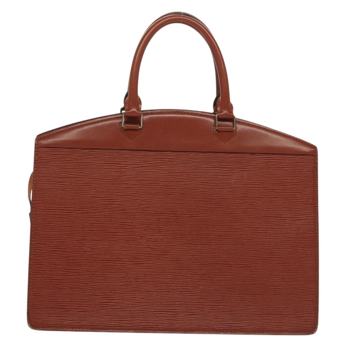 LOUIS VUITTON Epi Riviera Hand Bag Brown M48183 LV Auth 139641