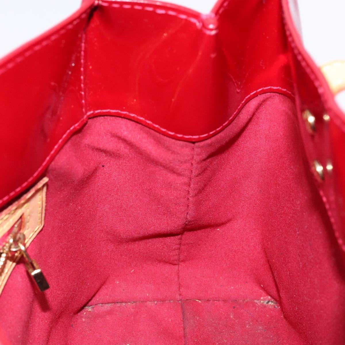 LOUIS VUITTON Monogram Vernis Reade PM Hand Bag Pomme D'amour M91990 Auth 139642