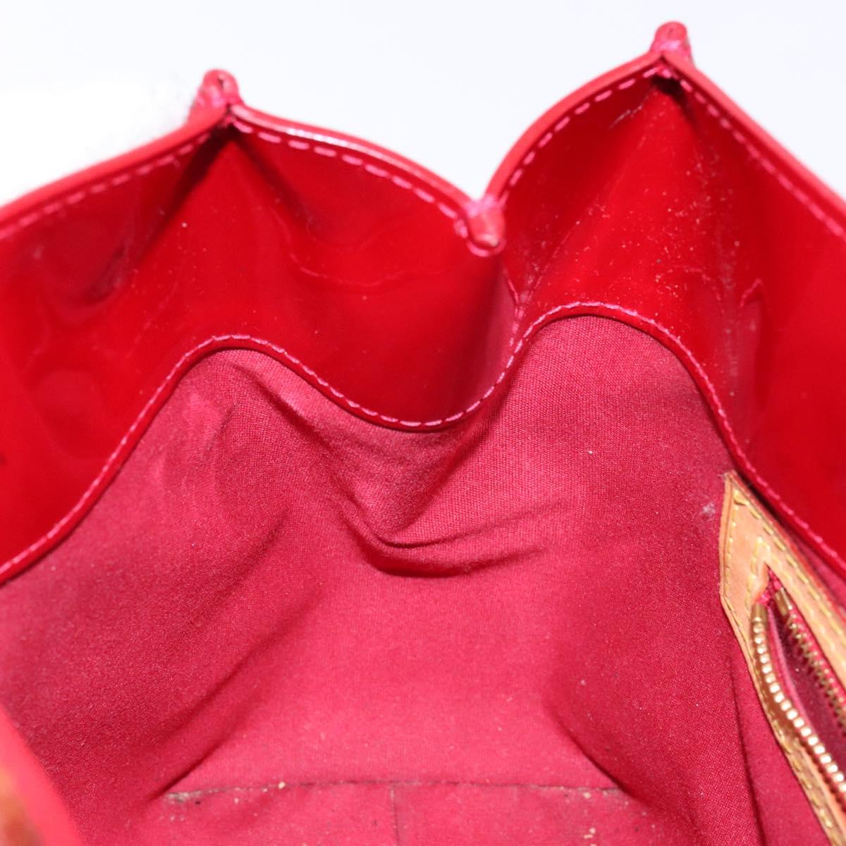 LOUIS VUITTON Monogram Vernis Reade PM Hand Bag Pomme D'amour M91990 Auth 139642