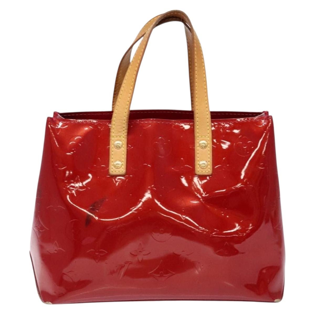 LOUIS VUITTON Monogram Vernis Reade PM Hand Bag Pomme D'amour M91990 Auth 139642