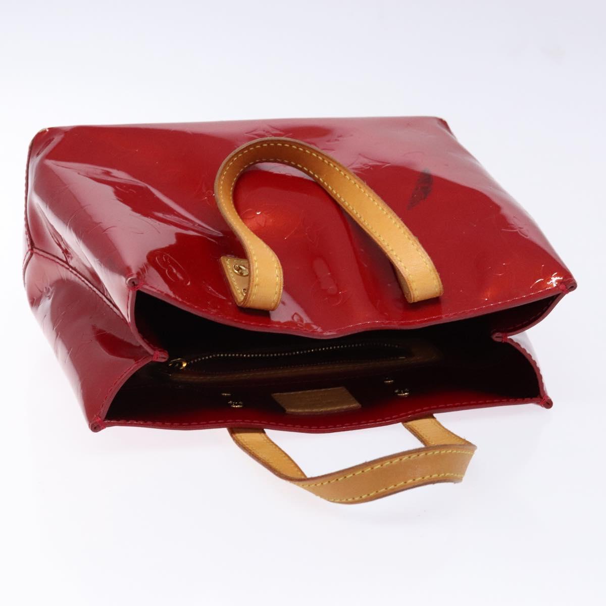 LOUIS VUITTON Monogram Vernis Reade PM Hand Bag Pomme D'amour M91990 Auth 139642