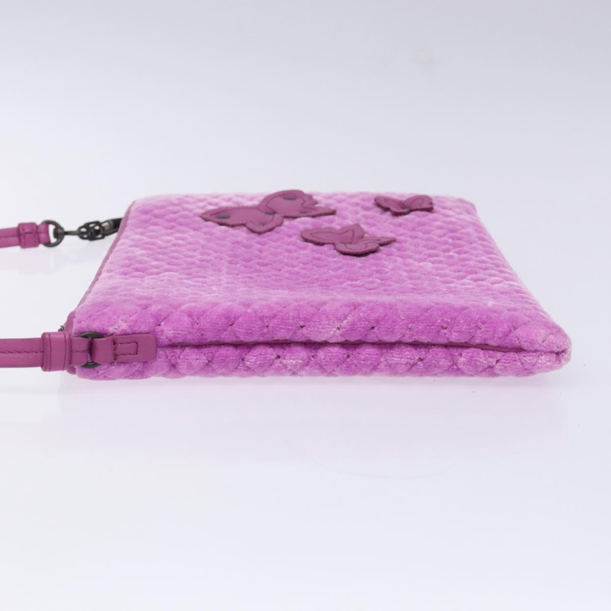 BOTTEGA VENETA Shoulder Bag Velor Purple Auth 139655A