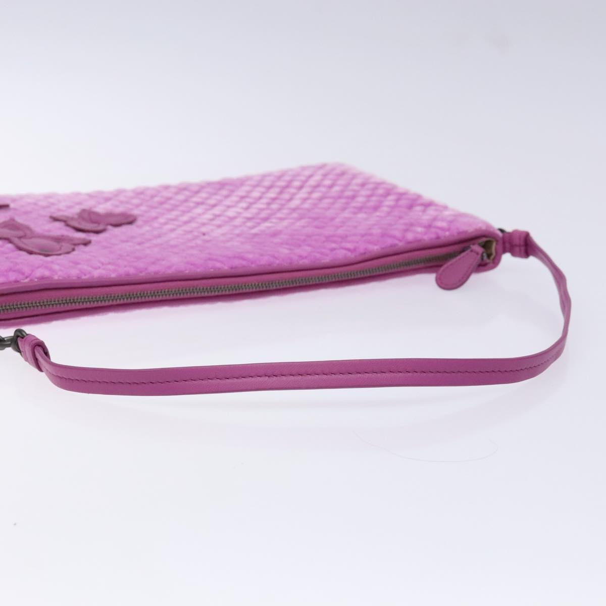 BOTTEGA VENETA Shoulder Bag Velor Purple Auth 139655A