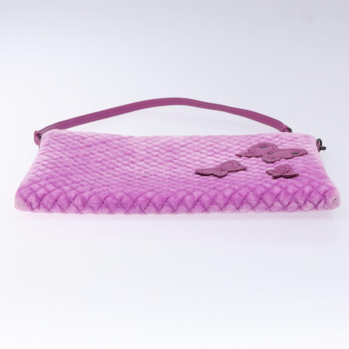 BOTTEGA VENETA Shoulder Bag Velor Purple Auth 139655A