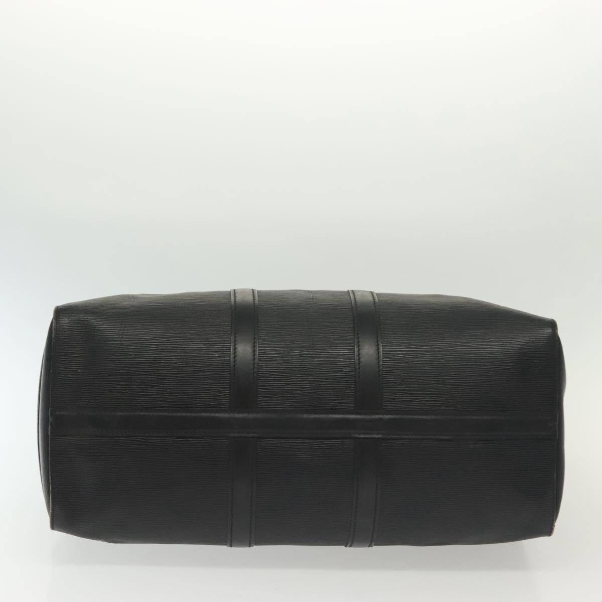 LOUIS VUITTON Epi Keepall 45 Boston Bag Black M42972 LV Auth 139668