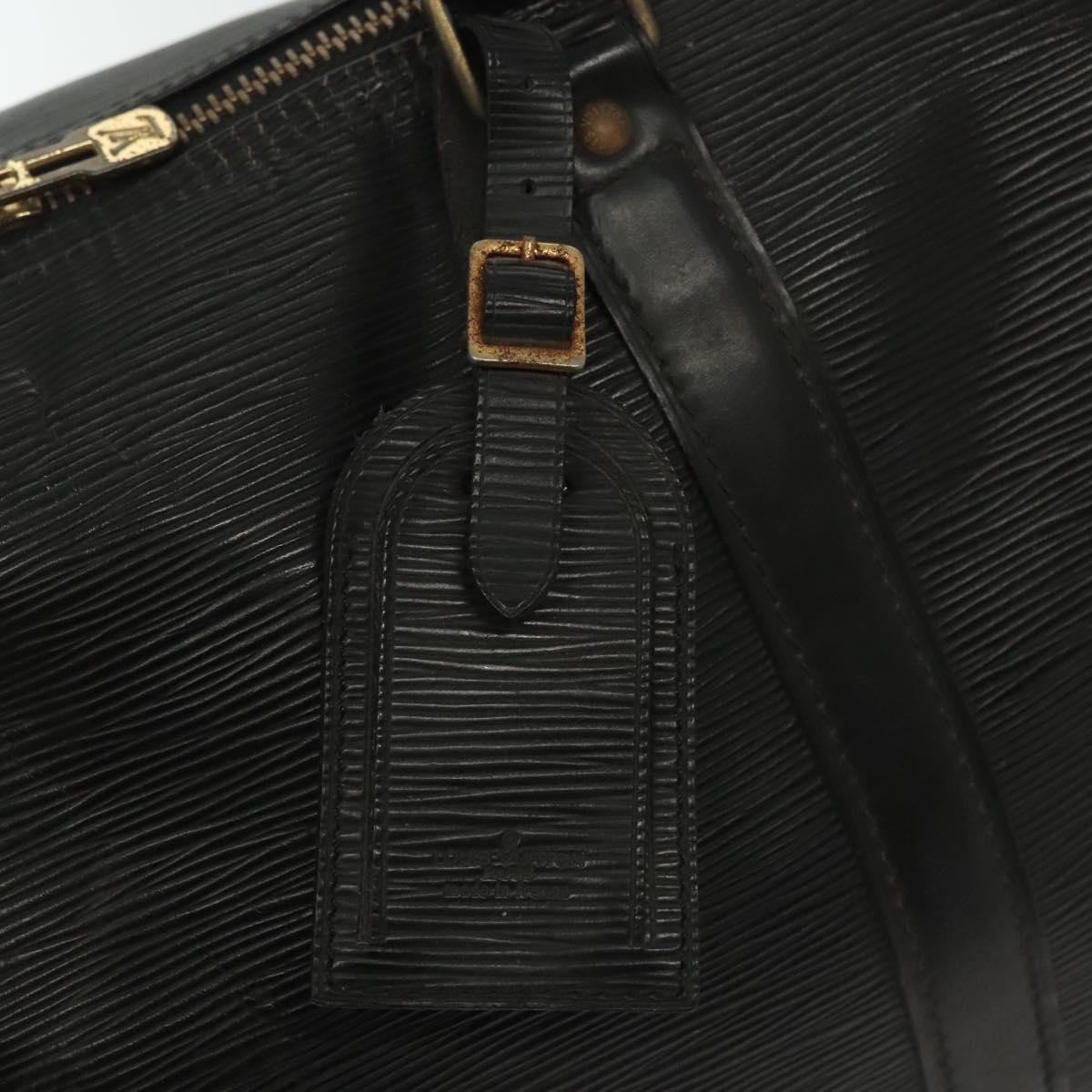 LOUIS VUITTON Epi Keepall 45 Boston Bag Black M42972 LV Auth 139668