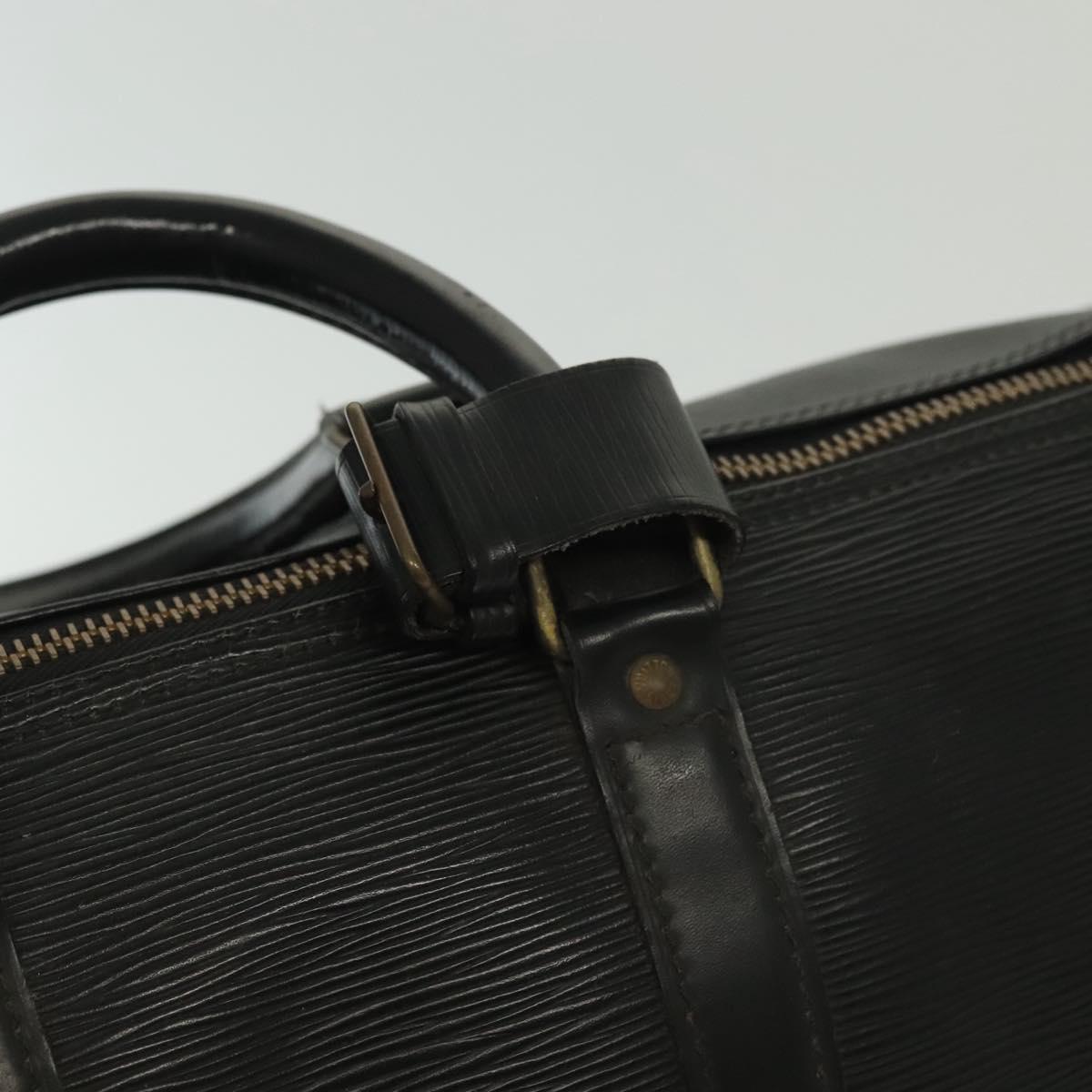 LOUIS VUITTON Epi Keepall 45 Boston Bag Black M42972 LV Auth 139668
