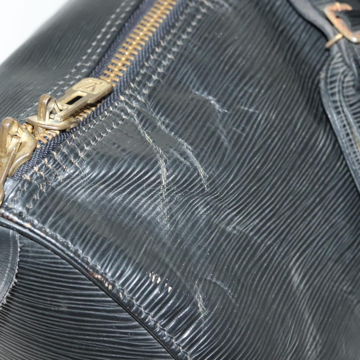 LOUIS VUITTON Epi Keepall 45 Boston Bag Black M42972 LV Auth 139668