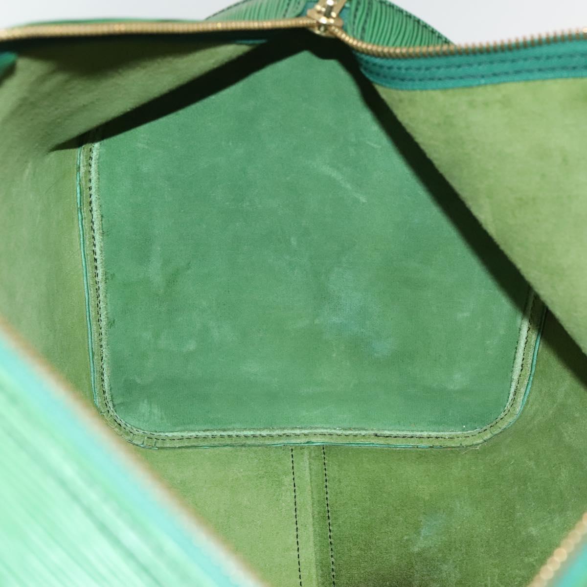 LOUIS VUITTON Epi Keepall 50 Boston Bag Green M42964 LV Auth 139669